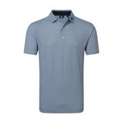 FootJoy Scallop Geo Print Pique Golf Polo Shirt - Navy