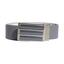 adidas 3-Stripe Tour Leather Golf Belt - Grey - thumbnail image 1