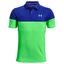 Under Armour Boys Performance Blocked Golf Polo Shirt - Blue - thumbnail image 1