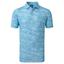 Footjoy Cloud Camo Lisle Golf Polo Shirt - True Blue - thumbnail image 1