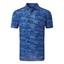 Footjoy Cloud Camo Lisle Golf Polo Shirt - Twilight Blue - thumbnail image 1