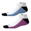 FootJoy ProDry Sport Golf Socks - 2 Pairs - White with Blue & Purple - thumbnail image 1