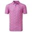 FootJoy Glass Print Lisle Golf Polo Shirt - Orchid - thumbnail image 1