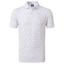 FootJoy Glass Print Lisle Golf Polo Shirt - White - thumbnail image 1