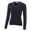 Green Lamb Brid Cable Sweater - Navy Front Thumbnail - thumbnail image 1