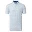 FootJoy Travel Print Lisle Golf Polo Shirt - White/Twilight - thumbnail image 1