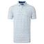 FootJoy Travel Print Lisle Golf Polo Shirt - White/Twilight - thumbnail image 1