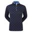 FootJoy Ladies Jersey Quilted Golf Mid Layer Sweater - Navy - thumbnail image 1