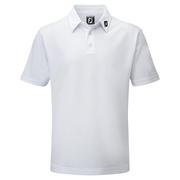 FootJoy Junior Stretch Pique Solid Golf Shirt - White