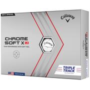 Callaway Chrome Soft X LS Triple Track Golf Balls - White