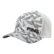 Ping Pattern Mesh Cap - White