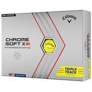 Callaway Chrome Soft X LS Triple Track Golf Balls - Yellow