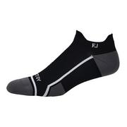 FootJoy Tech DRY Roll Tab Ankle Golf Socks - Black 