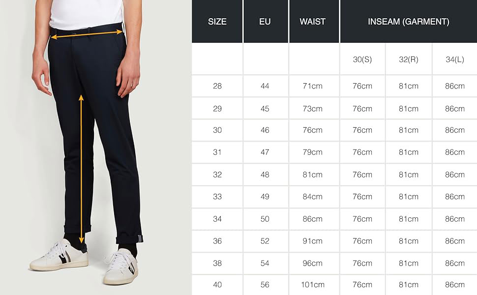 Size Chart for Original Penguin Space Dyed Pete Embroidered Golf Short - Caviar