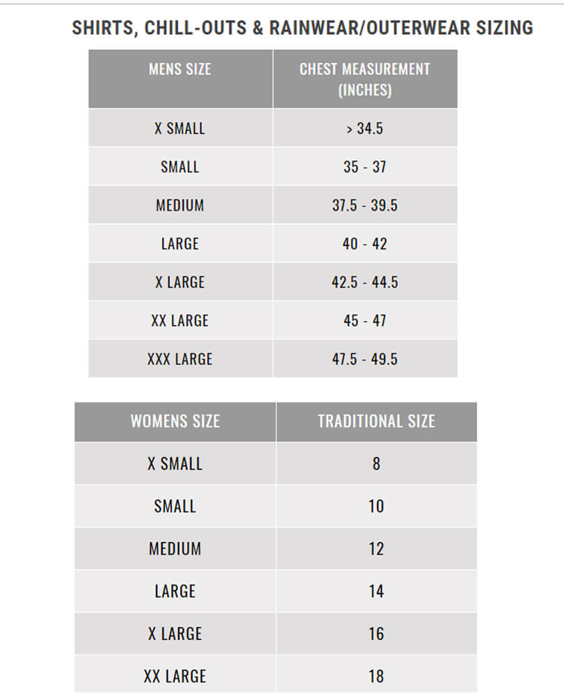 Footjoy Rain Pants Size Chart