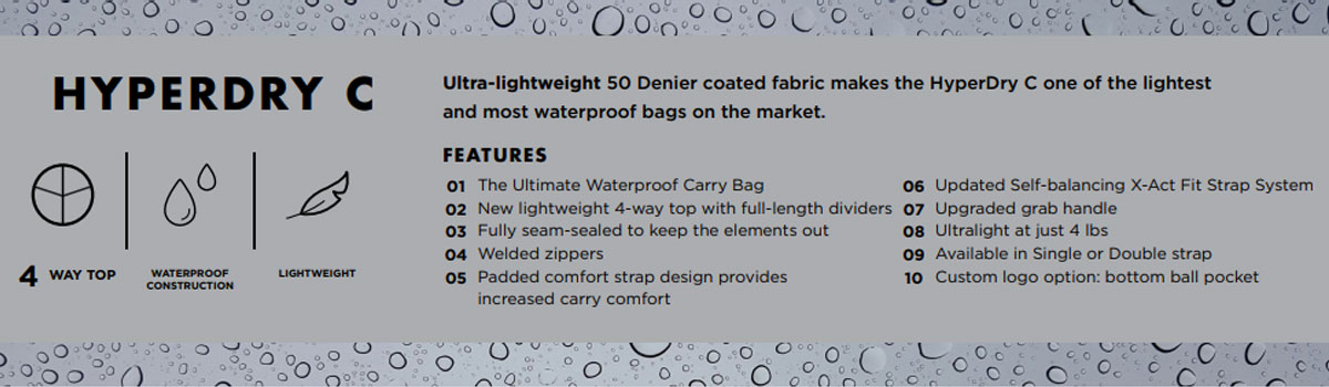 Callaway Hyper Dry C Stand Bag Specifications