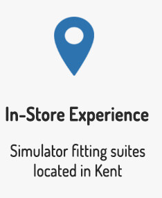 We have in-store simulator fitting suites in Kent to help you get fitted for the best golf clubs